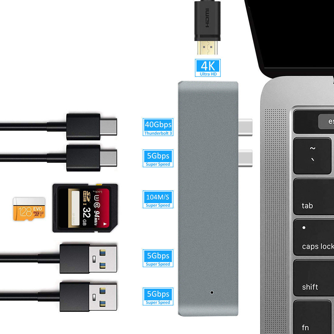 Macstension | 7-in-1 MacBook Hub
